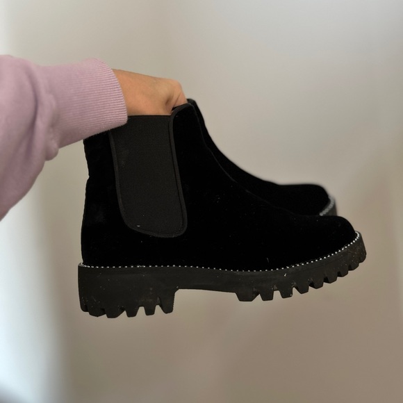 VELVET Spanish Boots Leather Chelsea Black us 8 bootie - Picture 5 of 5